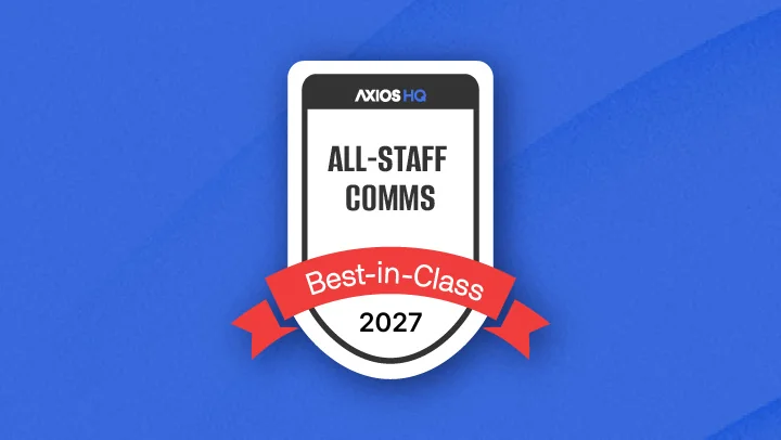 Best-in-Class Awards 2027 category — All-Staff Comms