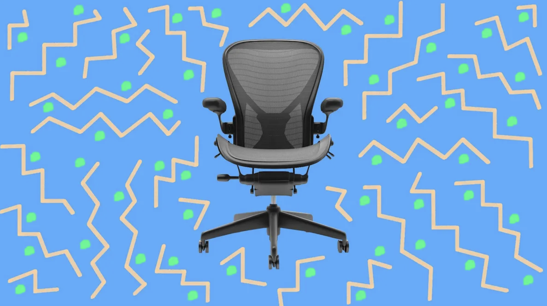 Office chair on a blue background